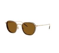 Oliver Peoples Unisex Sunglass OV1321ST TK-9 Sun Gold Plated - Frame color: 18k Gold Plated, Lens color: TRUE Brown