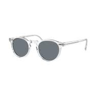 Oliver Peoples Unisex Sunglass OV5217S Gregory Peck Sun - Frame color: Crystal, Lens color: Blue Photochromic