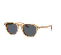 Oliver Peoples Unisex Sunglass OV5598SU Emryn - Frame color: Semi-Matte Goldwood, Lens color: Blue