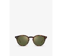 Oliver Peoples Womens Brown Ov5459su Romare Round-frame Acetate Sunglasses
