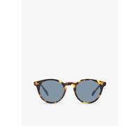 Oliver Peoples Womens Brown Ov5459su Romare Round-frame Tortoiseshell Acetate Sunglasses