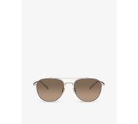 Oliver Peoples Womens Oliver Peoples Ov1335St Rivetti Pilot-Frame Titanium Sunglasses Silver