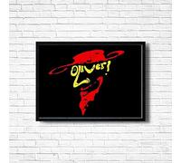 Oliver Poster Print, Musical Print, A4 A3 West End Broadway Theatre Show, Wall Art Deco Special Canvas West End Print, London theatre art frame options (A3 Framed (Black))