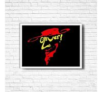 Oliver Poster Print, Musical Print, A4 A3 West End Broadway Theatre Show, Wall Art Deco Special Canvas West End Print, London theatre art frame options (A4 Framed (White))