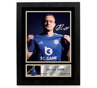 Oliver Skipp Signed Autograph Poster Print - Leicester City F.C. - England Football Memorabilia - Gift for Fans & Collectors, A4 Poster + Gold Frame