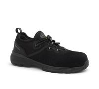 Oliver ST 40805 Black Safety Sneakers with NATUREform High Impact Composite Toe Cap, Flexible Stretched Textile, Knitted Upper, Slip Resistant Sole, Size 9 UK, 40805-BLK-090/43 (1 Pair)