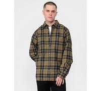 Oliver Sweeney Censo Mens Long Sleeved Brushed Cotton Shirt - Khaki Check - Khaki Check - L