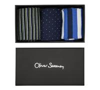 Oliver Sweeney Men's Sunhill Blue 3-Pack Mid-rise Socks, O/S, UK 7-11, Gift Box