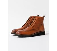 Oliver Sweeney Milbrook Mens Antiqued Leather Brogue Boots - Tan - Tan - UK8 EU42 US9