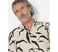 Oliver Sweeney Ravenshead Mens Leaf Print Short Sleeved Shirt - Ecru - Ecru - L