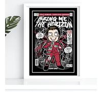 Oliver Sykes Bring- Me The Horizon A3 A4 Print Poster Comic Style Movie Singer Wall Art Home Decor Gift Present Birthday Christmas unframed (A4)