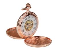 Oliver Tweed Classic Mechanical Pocket Watch Peaky Blinders Vintage Skeleton Automatic in Rose Gold Oliver Tweed Rose Gold One Size