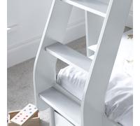 Oliver White Triple Sleeper Storage Bunk Bed With Drawer Option White