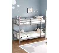 Oliver White Wooden Single Bunk Bed SlumberWorx Grey Single