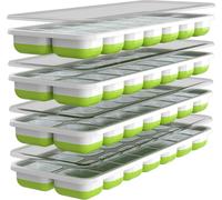Oliver's Kitchen ® Ice Cube Trays - 4 x Set of Ice Moulds - Flexible Base for