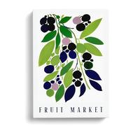 Olives Fruit Market Exhibition Vol.1 Canvas Print | Gallery Wrapped 30mm Frame Wall Art | 30x20 inches | Ready to Hang | Modern Still Life Picture | Living Room Bedroom Lounge Office
