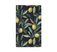 Olives with Leaves Pattern Single Toggle Blank Wall Plate Light Switch Cover Decorative 1 Gang for Kitchen Room Bathroom Size 11.4x7cm