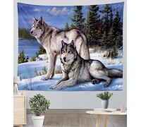 OliveSleep Tapestry Snow Wolf Wall Hangings,Art Decor Home Dorm,Living Room,Bedroom Tapestries(Multi 7,130x150cm)