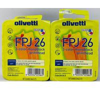 Olivetti 84436 FPJ26 Original Color Cartridge JP170/JP190/JP192/SC360/370 x2pcs