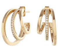 Olivia Burton 18ct Gold Plated Cubic Zirconia Multi Loop Hoop Earrings