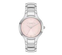 Olivia Burton Women's Watch Lea 24000208 Crystal Detail Blush Dial Stainless Steel Bracelet