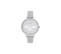 Olivia Burton 3D Bee Silver Glitter Eco Friendly Watch - Silver
