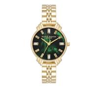 Olivia Burton Analogue Quartz Watch for Women Art Deco Collection with Stainless Steel Bracelet