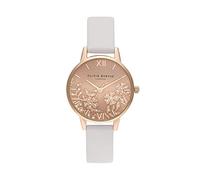 Olivia Burton Analogue Quartz Watch for Women with Blush Leather Strap - OB16MV102