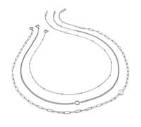 Olivia Burton Classic Illusion Silver Stacking Necklace Set - 40cm
