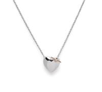 Olivia Burton Classic Knot Heart Silver + Rose Gold Necklace - 51cm