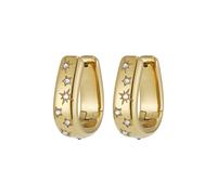 Olivia Burton Gold IP Celestial Wide Hoop Earrings