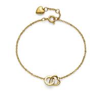 Olivia Burton Gold IP Heart Interlink Bracelet