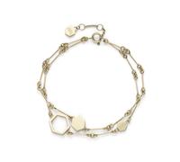 Olivia Burton Stainless Steel Hex Double Chain Bracelet