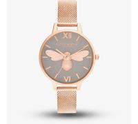 Olivia Burton Ladies Lucky Bee Rose Gold Tone Watch OB16FB10