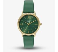 Olivia Burton Classic Westbourne 30mm Gold Tone & Green Leather Strap Watch