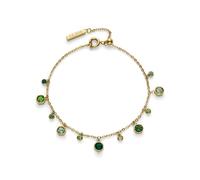 Olivia Burton Stainless Steel Gold IP Droplet Charm Bracelet