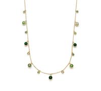 Olivia Burton Mini Droplet Women's Gold IP Necklace with Green Crystal