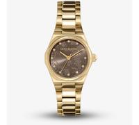 Olivia Burton Gold Mushroom Dial With Warm Grey Print Metal Watch