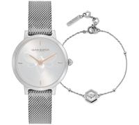 Olivia Burton Minima Bee Gift Set 24070002 - Woman - 28 mm - Analogue - Quartz - Mineral Glass Silver 28 mm