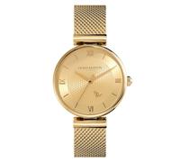 Olivia Burton Yellow Gold Plated Mesh Strap Watch