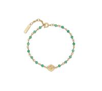 Olivia Burton Minima Bee Women's Green Agate Beaded Charm Bracelet