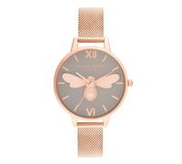 Olivia Burton OB16FB10 Lucky Bee Rose Gold Tone Mesh Bracelet Watch - W28147