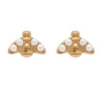 Olivia Burton Pearl Bee Gold Tone Stud Earrings
