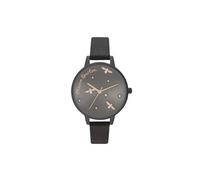 Olivia Burton Pearly Queen Matte Black & Rose Gold Watch