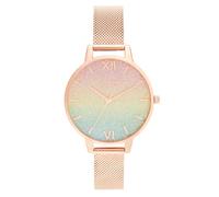 Olivia Burton Rainbow Glitter Rose Gold Tone Bracelet Watch