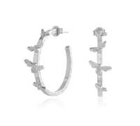 Olivia Burton Silver Lucky Bee Hoop Earrings