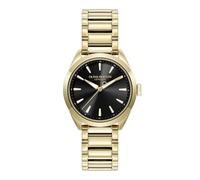 Olivia Burton Three Hand Quartz Movement Watch for Women GEO Collection with Gold Colored Stainless Steel Bracelet - 24000248