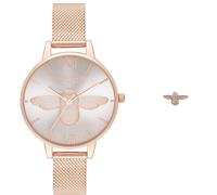 Olivia Burton Travel Retail Gift Set OBGSET42 - Woman - 34 mm - Analogue - Quartz - Mineral Glass Rose gold 12 mm