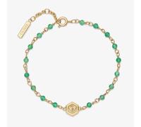Olivia Burton Trend Edition Minima Bee Green & Gold Plated Beaded Charm Bracelet 24100175