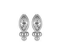 Olivia Burton Women's DAINTY Collection Stud Earrings in Stainless Steel with Marquise-Cut Crystal and Caviar Beads - 24100285
